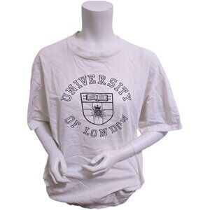 Vintage 90s University of London ULU Tee | White Unisex XL | UK College Shirt